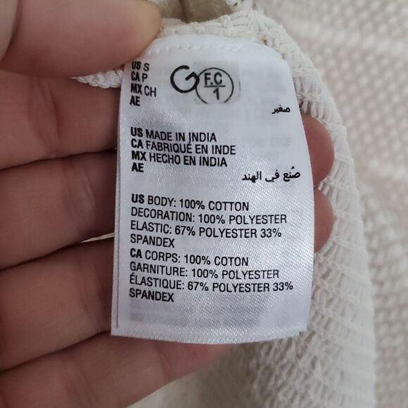 INC Vacay Shop Off The Shoulder Top with Balloon Sleeves & Embroidery Size S - Picture 11 of 13